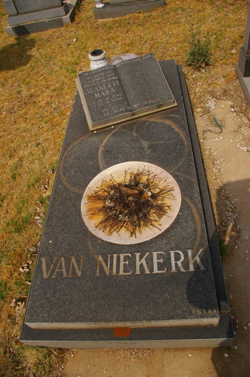 NIEKERK Jeanette Mara, van 1940-1994