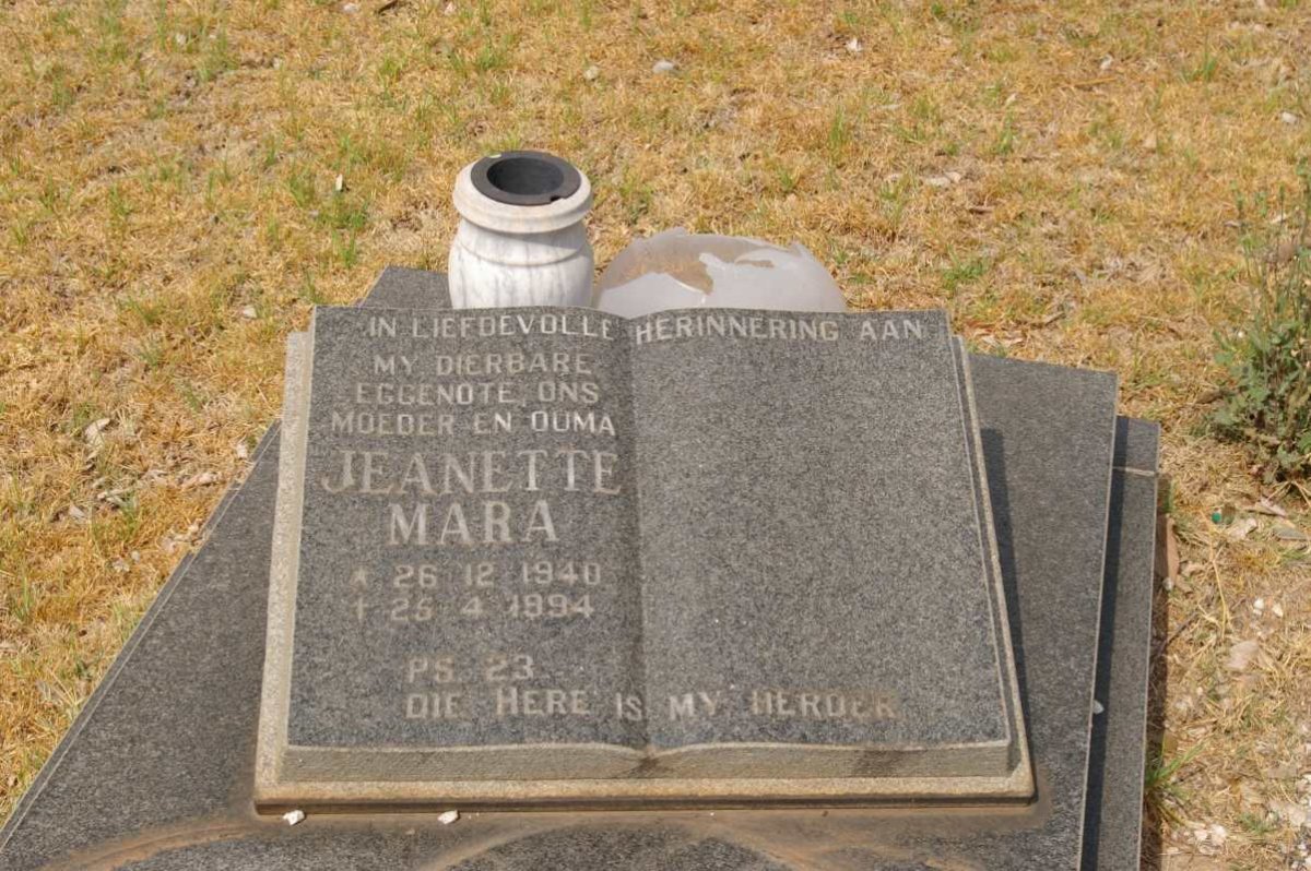 NIEKERK Jeanette Mara, van 1940-1994