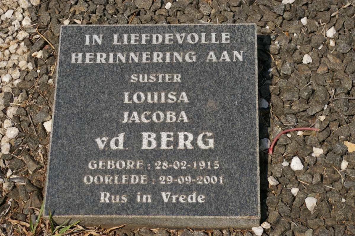BERG Louisa Jacoba, v.d. 1915-2001