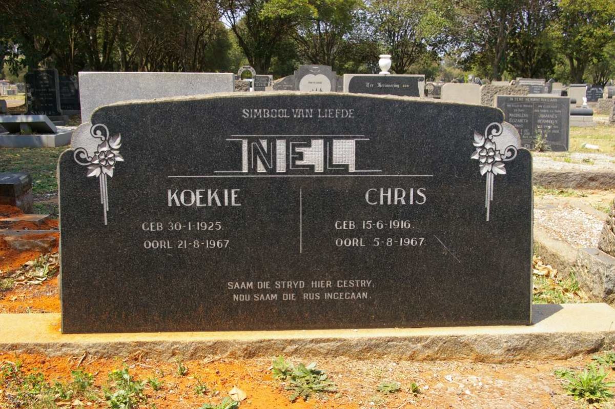 NEL Chris 1916-1967 &amp; Koekie 1925-1967
