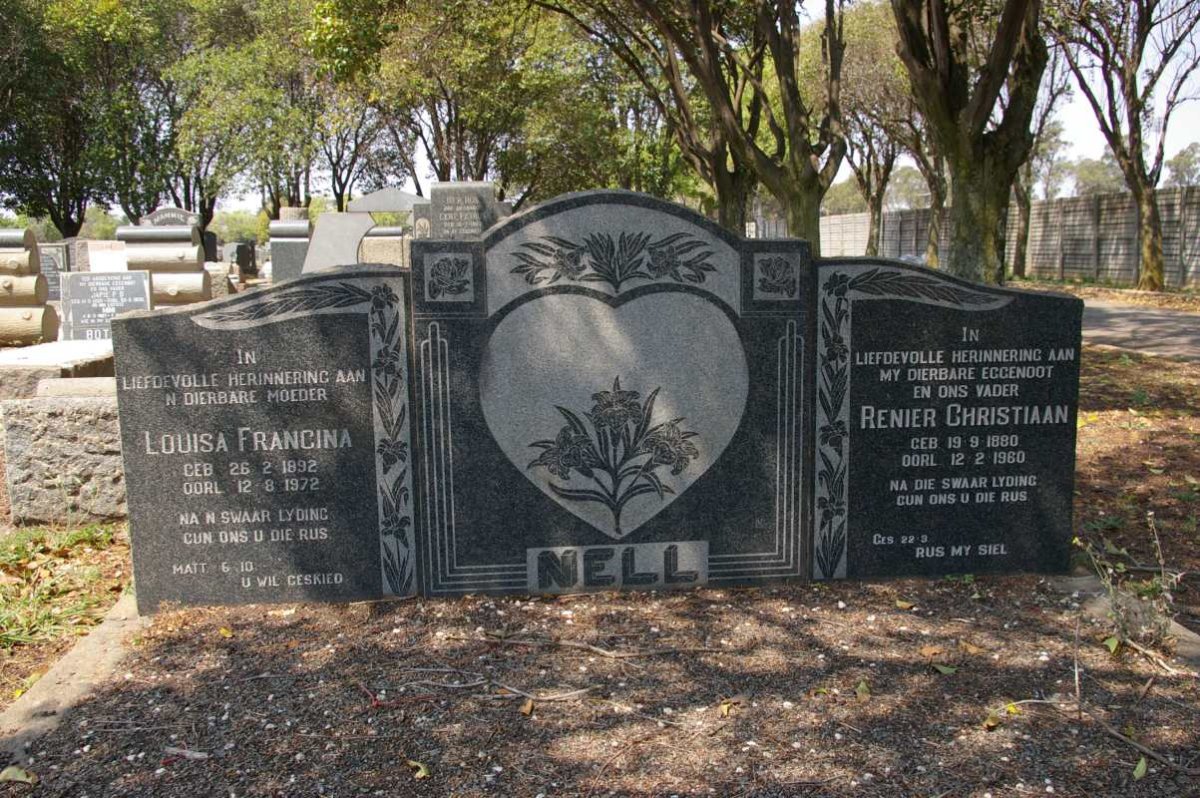 NELL Renier Christiaan 1880-1960 &amp; Louisa Francina 1892-1972