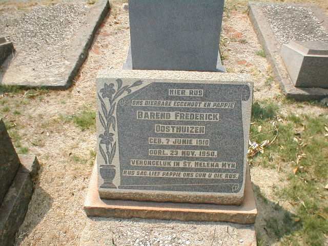 OOSTHUIZEN Barend Frederick 1910-1950