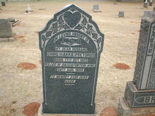 PRETORIUS Chris 1902-1938