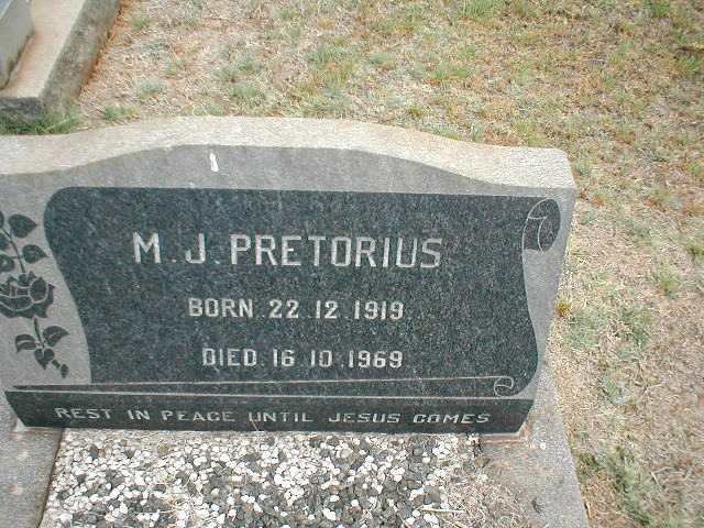 PRETORIUS M.J. 1919-1969