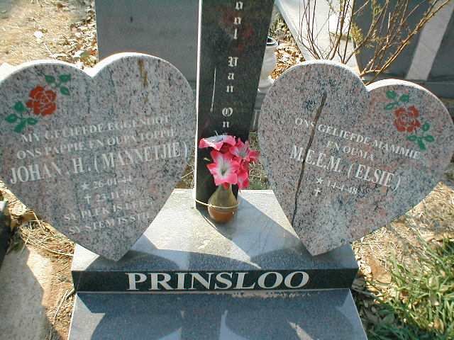 PRINSLOO Johan H. 1944-1996 &amp; M.E.E.M.1948-