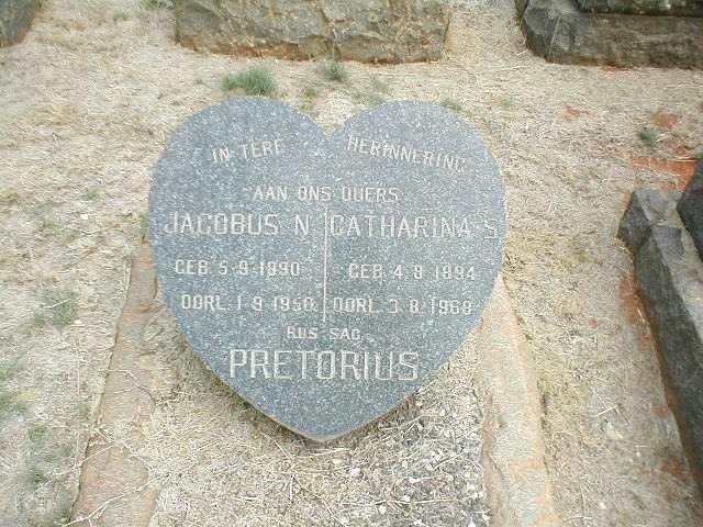 PRETORIUS Jacobus N. 1890-1950 &amp; Catharina S. 1894-1968