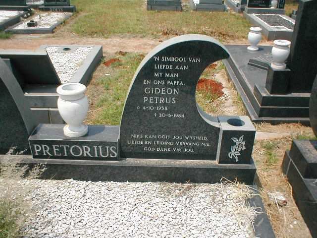 PRETORIUS Gideon Petrus 1938-1984