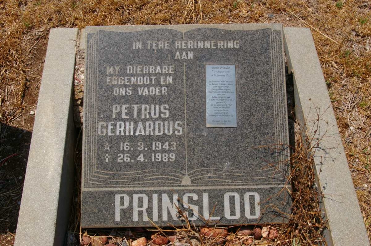 PRINSLOO Petrus Gerhardus 1943-1989  :: PRINSLOO Banie 1967-2011