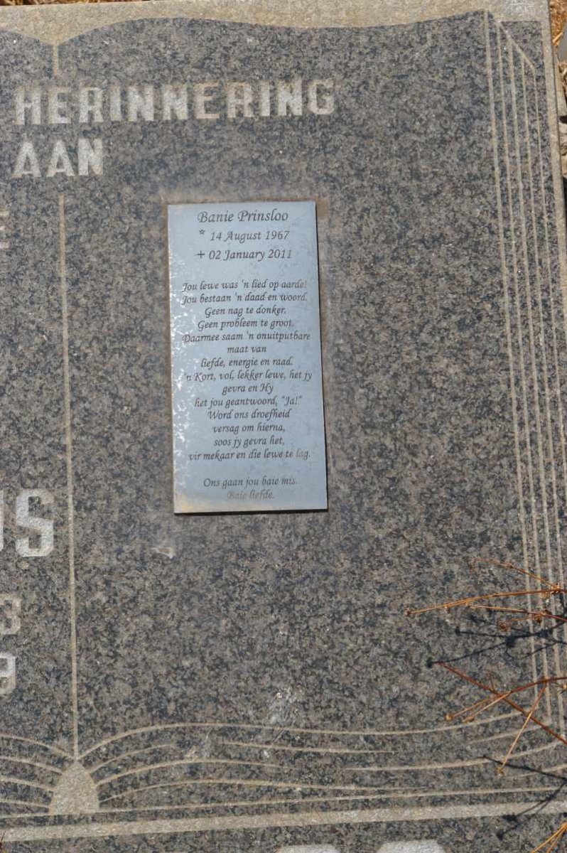 PRINSLOO Banie 1967-2011