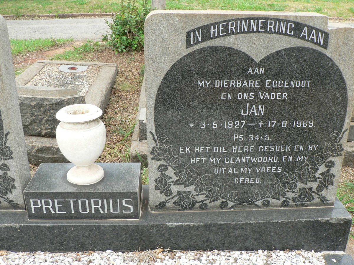 PRETORIUS Jan 1927-1969 :: PRETORIUS Jan Gabriel De Villiers 1950-1981