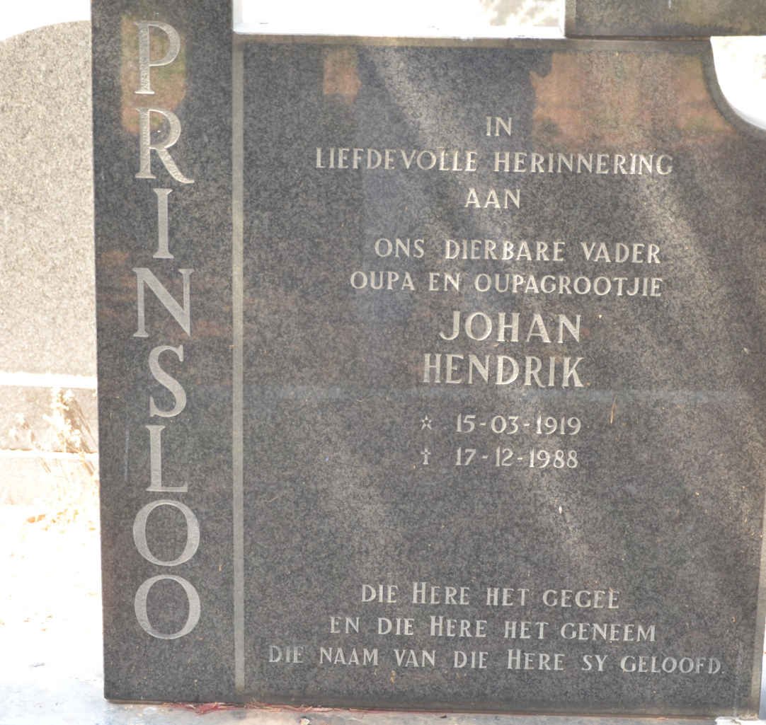 PRINSLOO Johan Hendrik 1919-1988