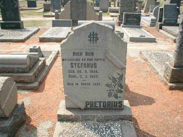 PRETORIUS Stefanus 1906-1953