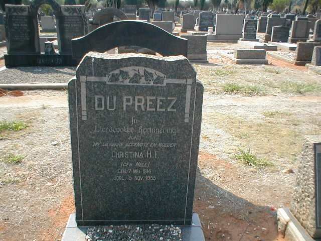 PREEZ Christina H.F., du nee NELL 1914-1955