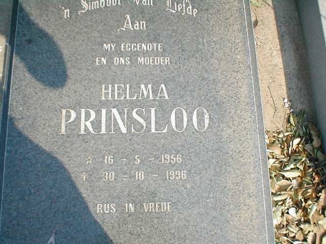 PRINSLOO Helma 1956-1996
