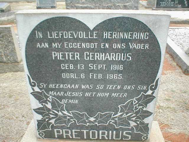 PRETORIUS Pieter Gerhardus 1916-1965