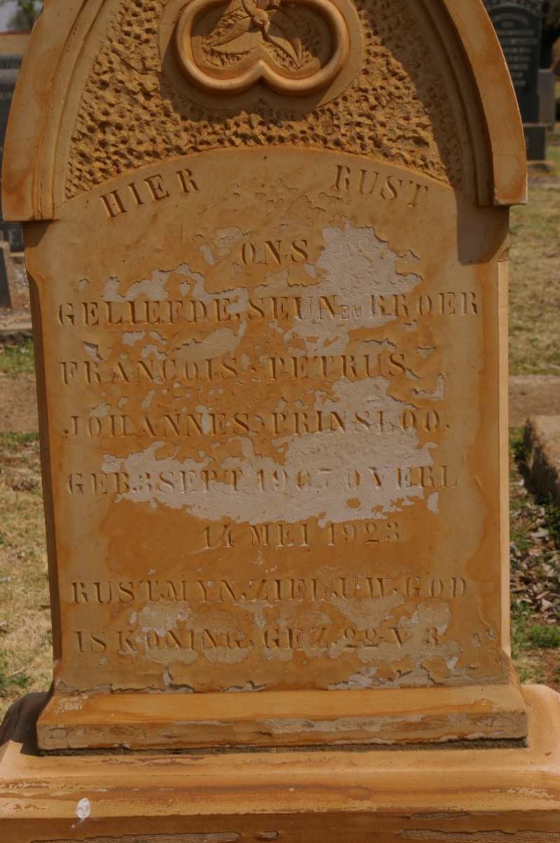 PRINSLOO Francois Petrus Johannes 1907-1923