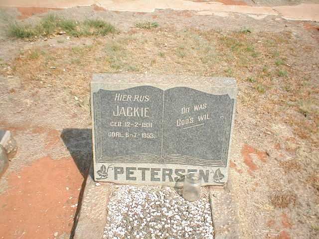 PETERSEN Jackie 1931-1953