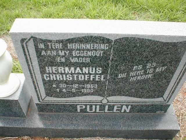 PULLEN Hermanus Christoffel 1963-1990