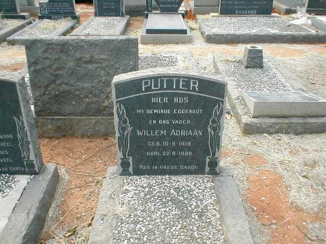 PUTTER Willem Adriaan 1919-1968