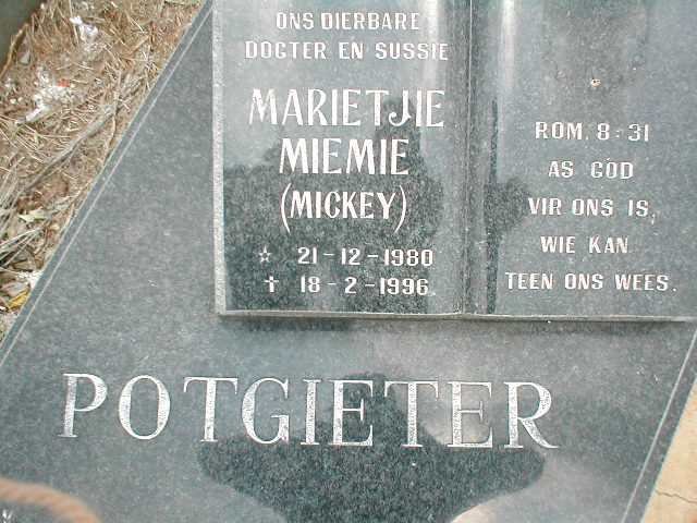 POTGIETER Marietjie Miemie 1980-1996