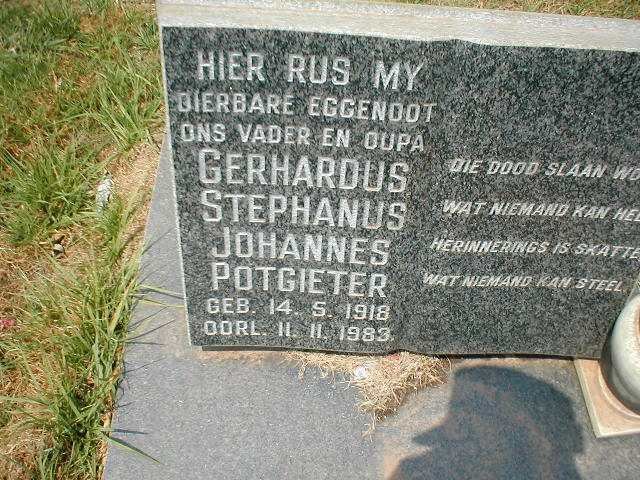 POTGIETER Gerhardus Stephanus Johannes 1918-1983