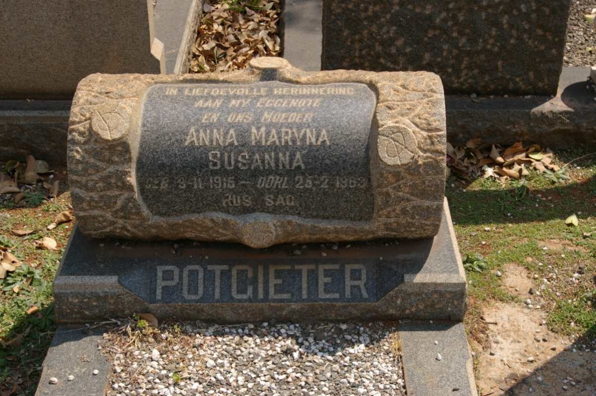 POTGIETER Anna Maryna Susanna 1915-1963