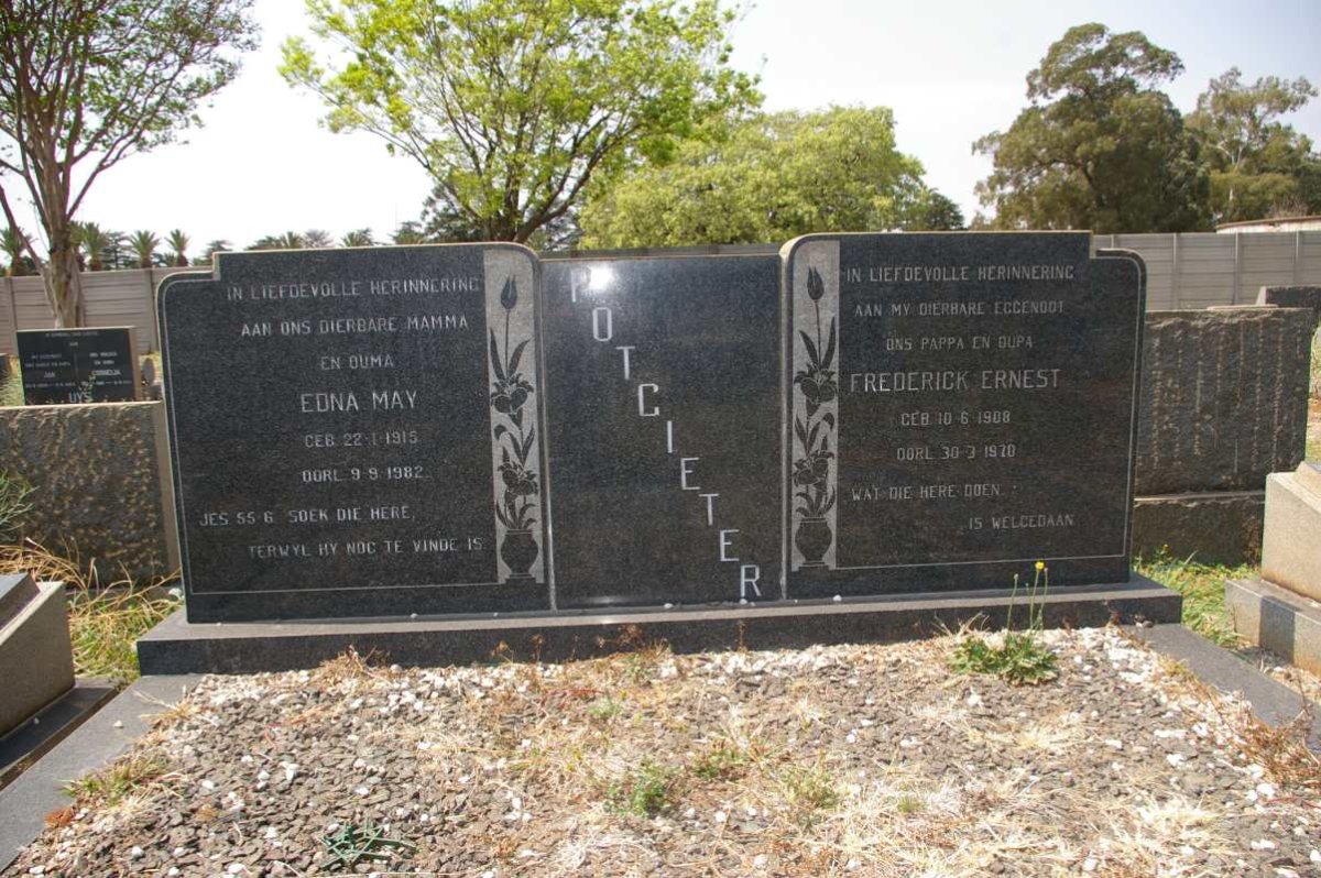 POTGIETER Frederick Ernest 1908-1970 &amp; Edna May 1915-1982