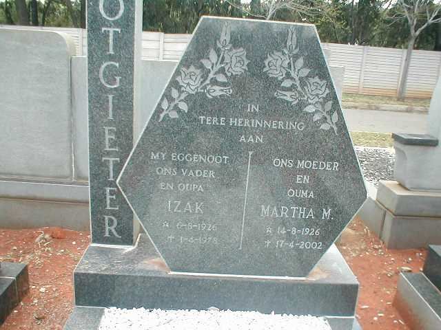 POTGIETER Izak 1926-1978 &amp; Martha M. 1926-2002