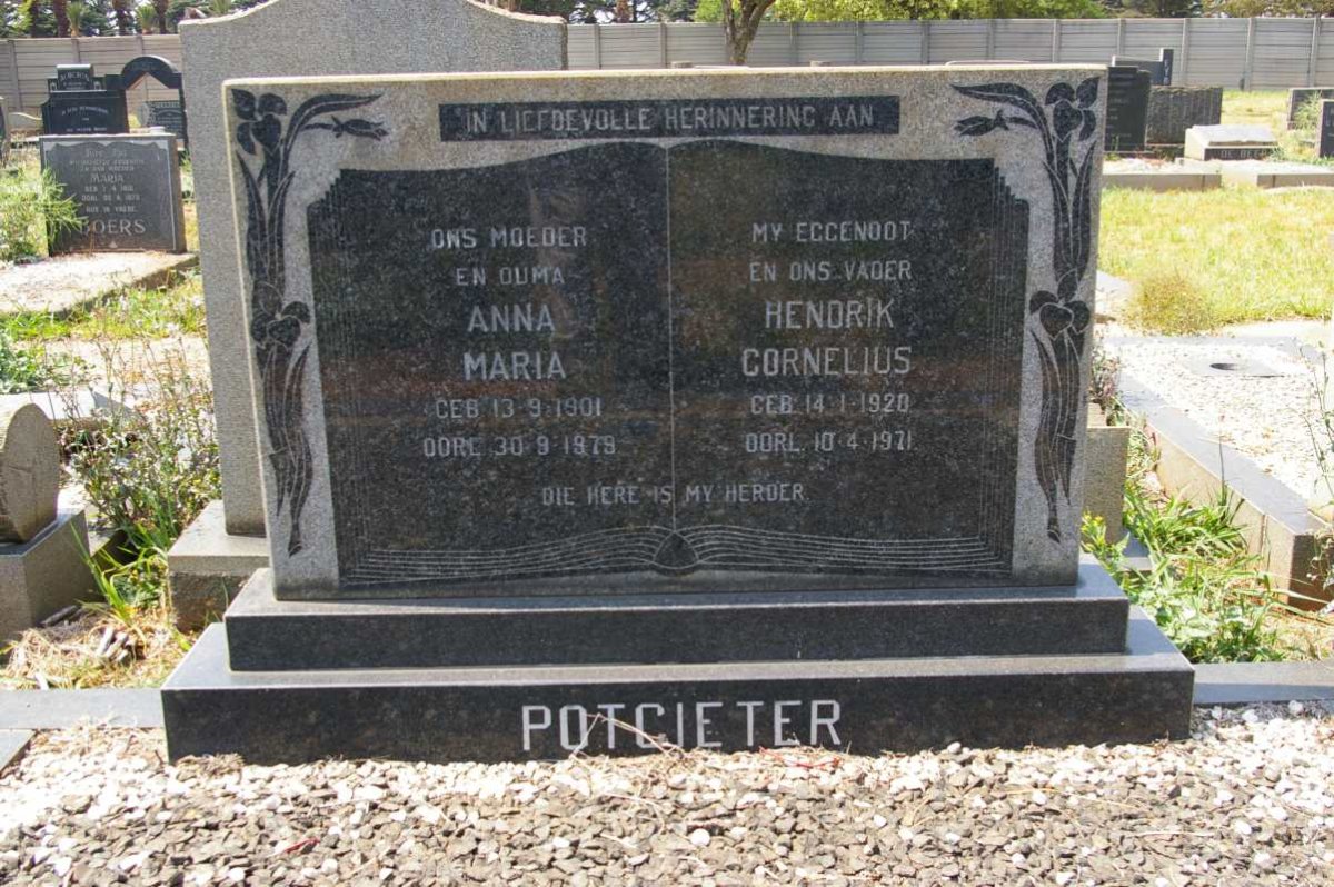 POTGIETER Anna Maria 1901-1979 :: POTGIETER Hendrik Cornelius 1920-1971 