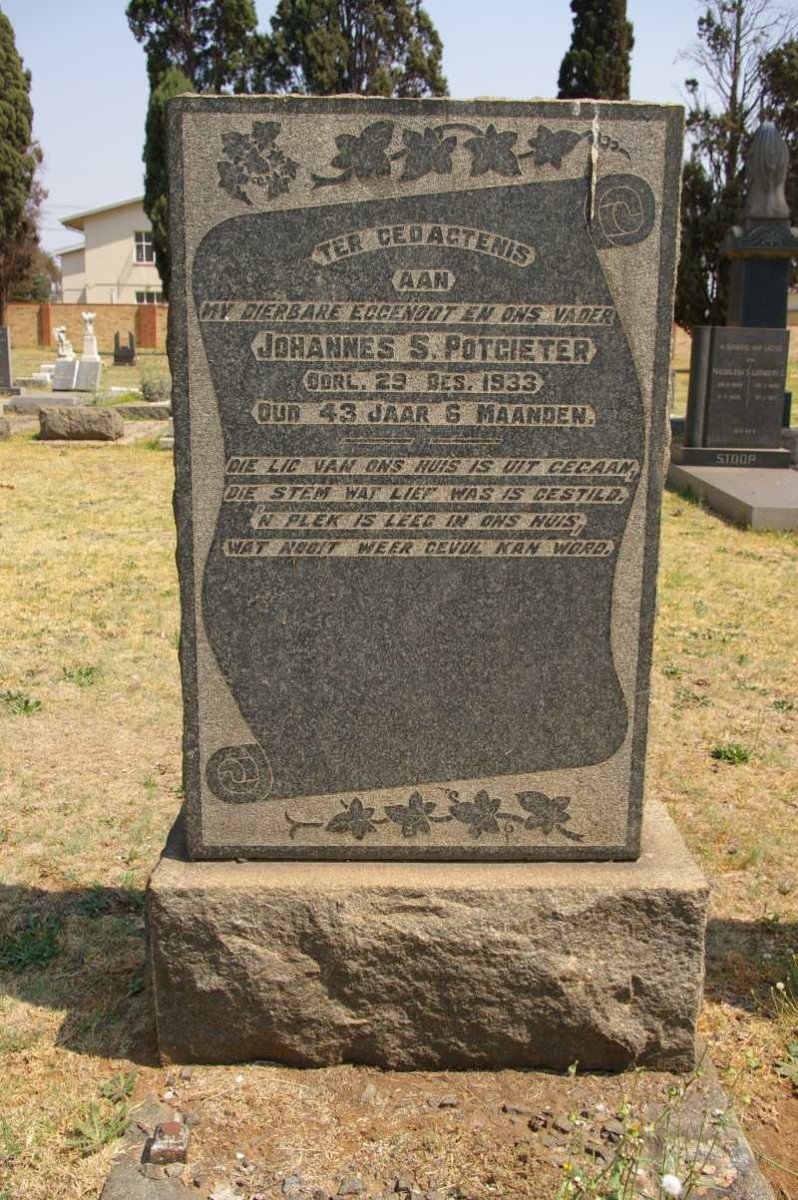 POTGIETER Johannes S. -1933