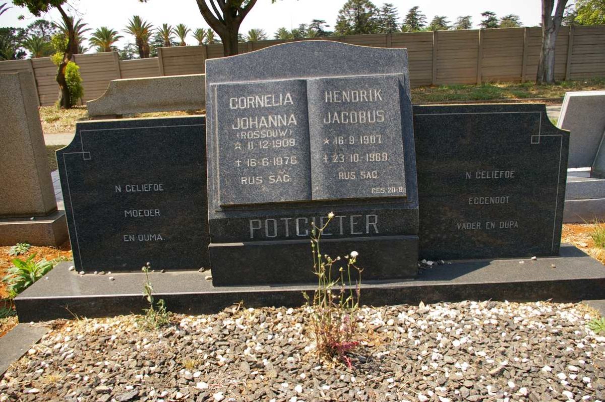 POTGIETER Hendrik Jacobus 1907-1969 &amp; Cornelia Johanna ROSSOUW 1909-1976