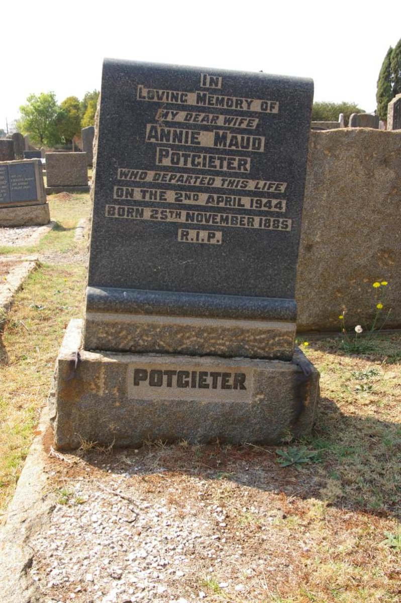 POTGIETER Annie Maud 1885-1944