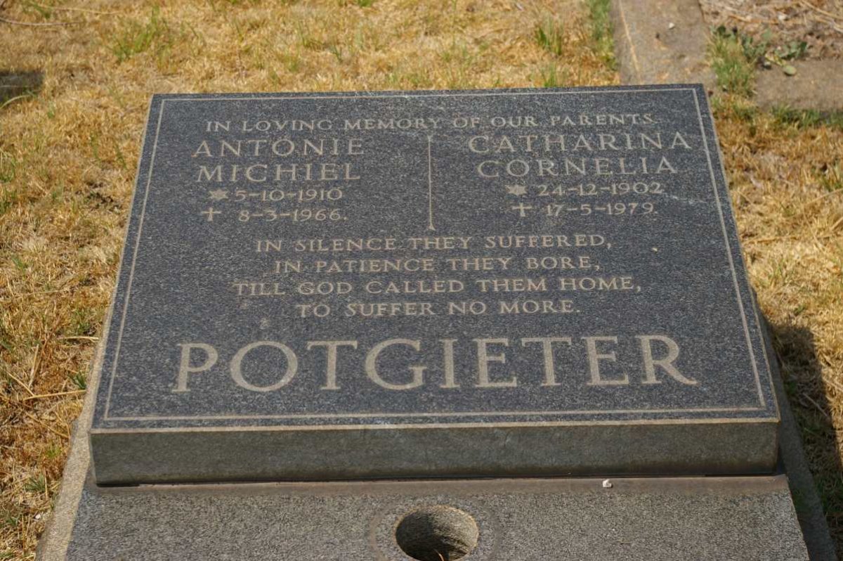 POTGIETER Antonie Michiel 1910-1966 &amp; Catharina Cornelia 1902-1979