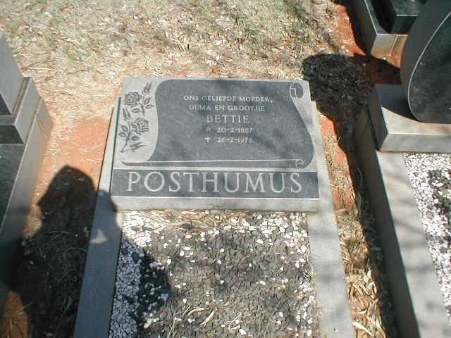 POSTHUMUS Bettie 1887-1978