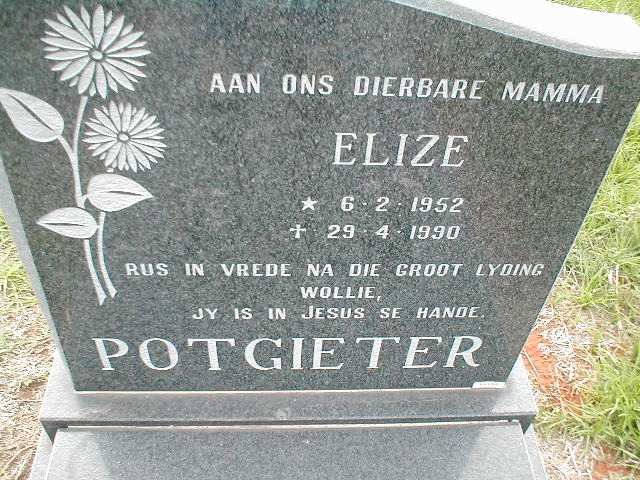 POTGIETER Elize 1952-1990