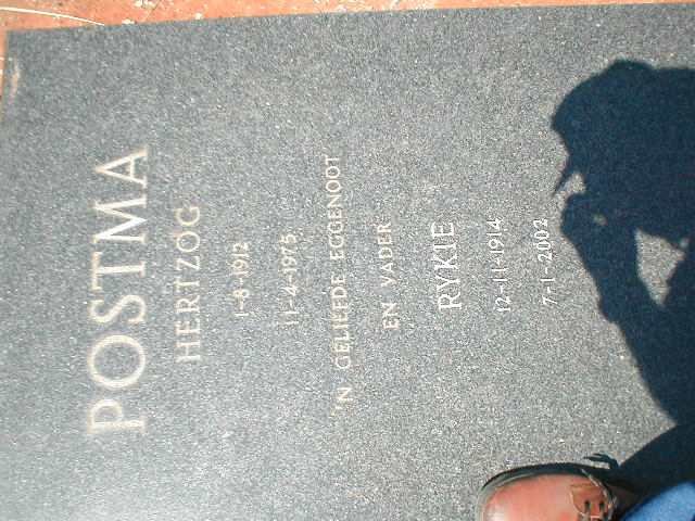 POSTMA Hertzog 1912-1975 &amp; Rykie 1914-2002