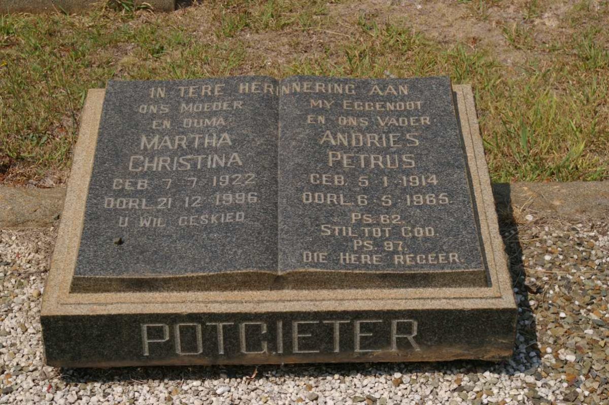 POTGIETER Andries Petrus 1914-1965 &amp; Martha Christina 1922-1996