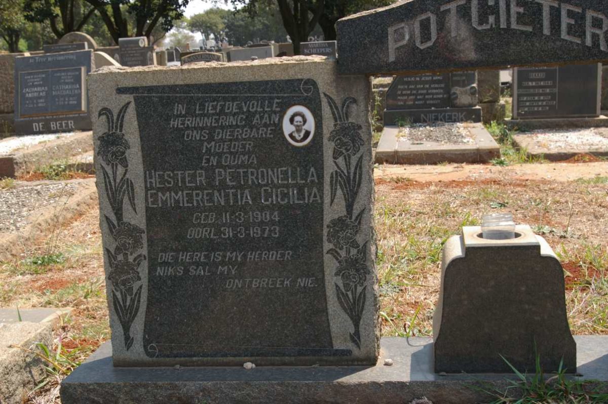 POTGIETER Hester Petronella Emmerentia Cicilia 1904-1973