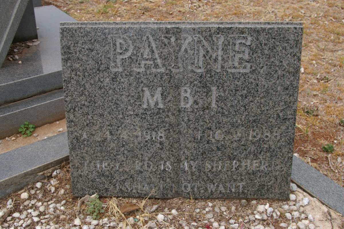 PAYNE M.B.I. 1918-1988