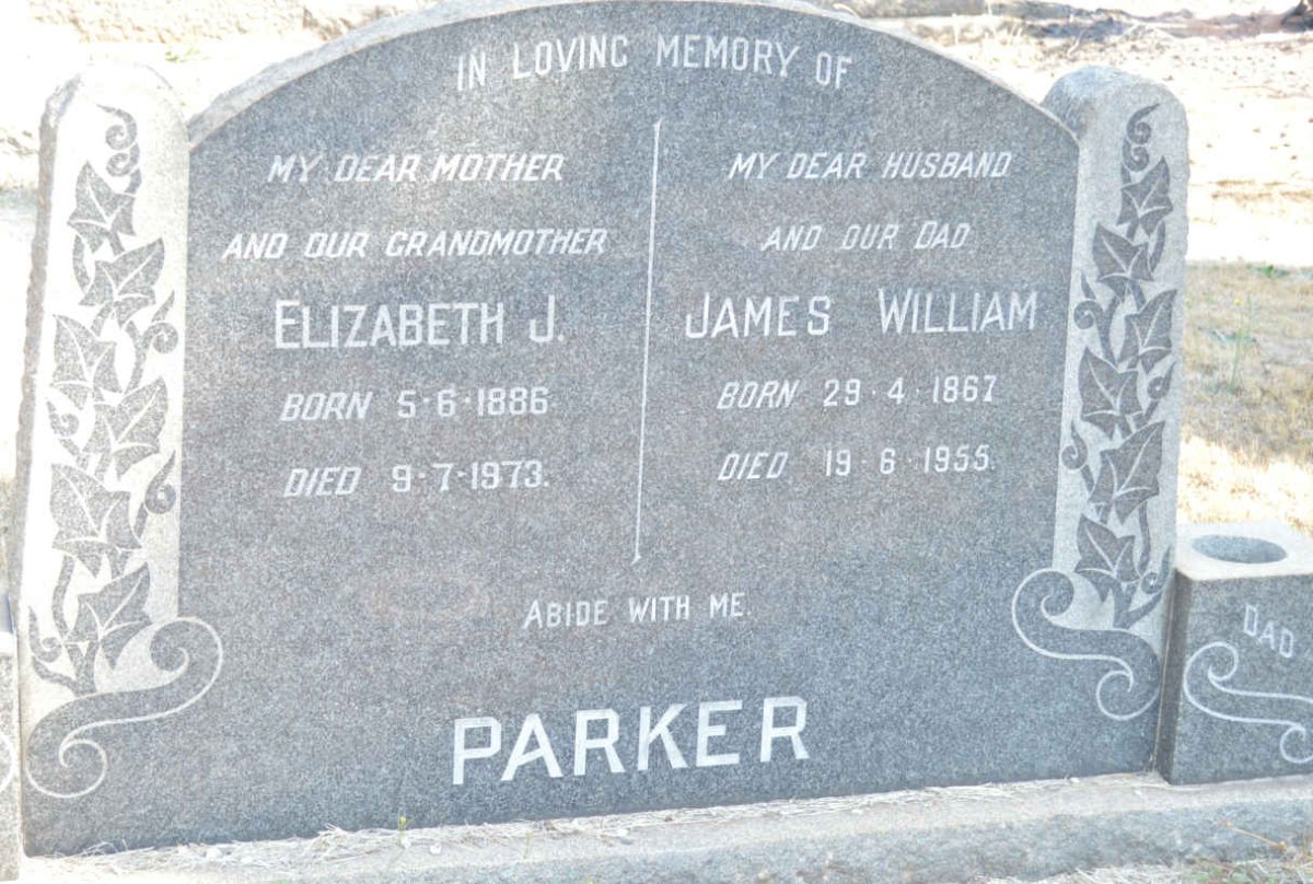 PARKER James William 1867-1955 &amp; Elizabeth J. 1886-1973