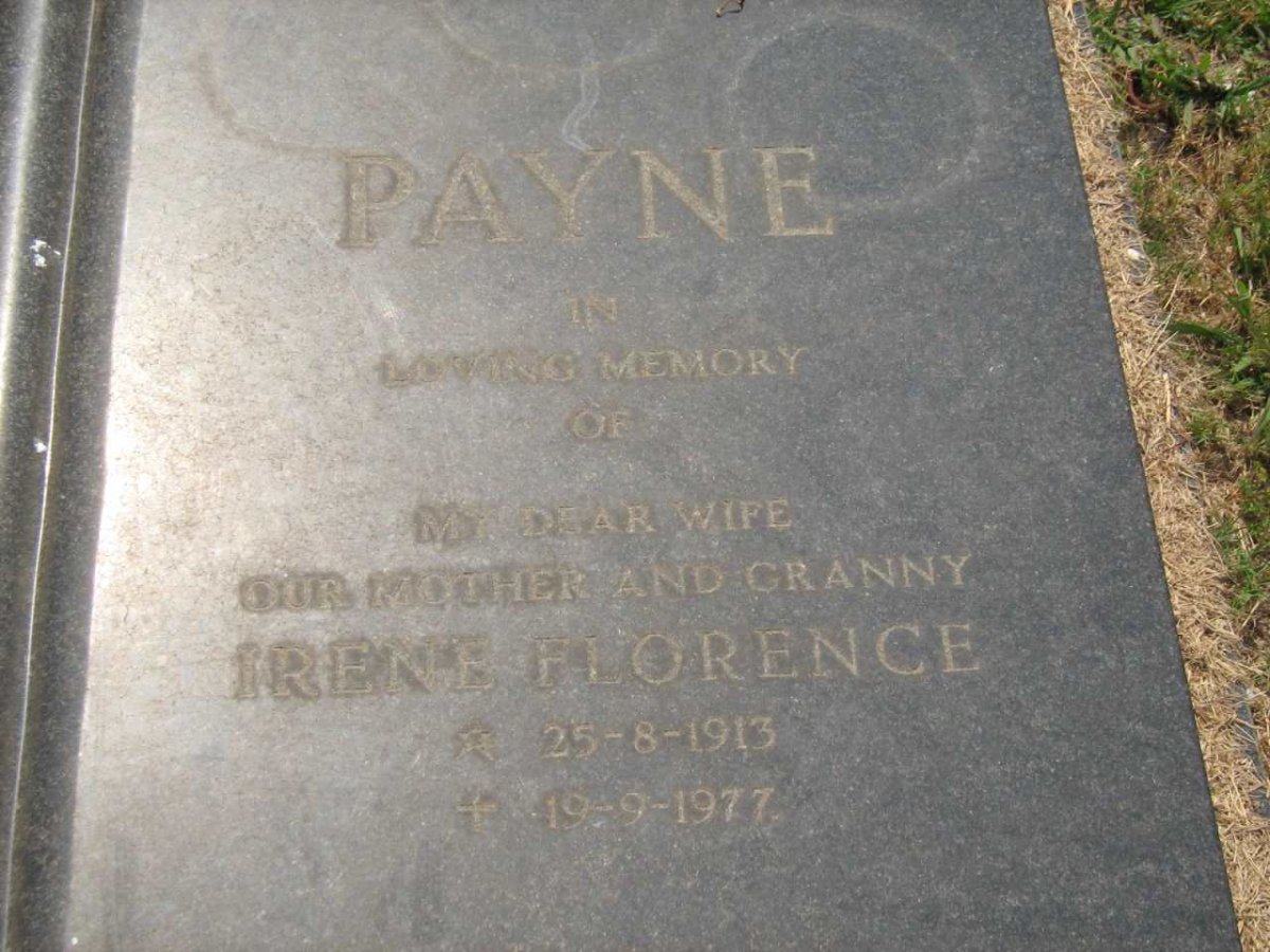 PAYNE Irene Florence 1913-1977