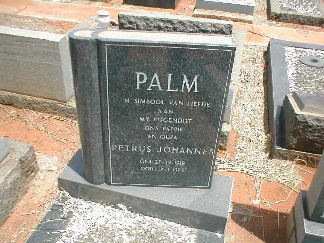PALM Petrus Johannes 1919-1973