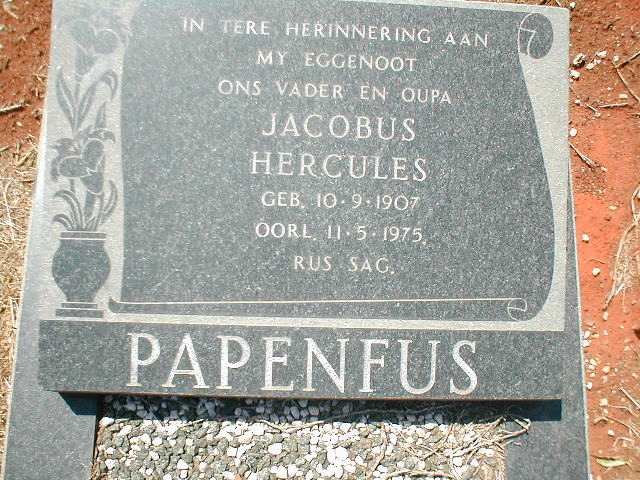 PAPENFUS Jacobus Hercules 1907-1975