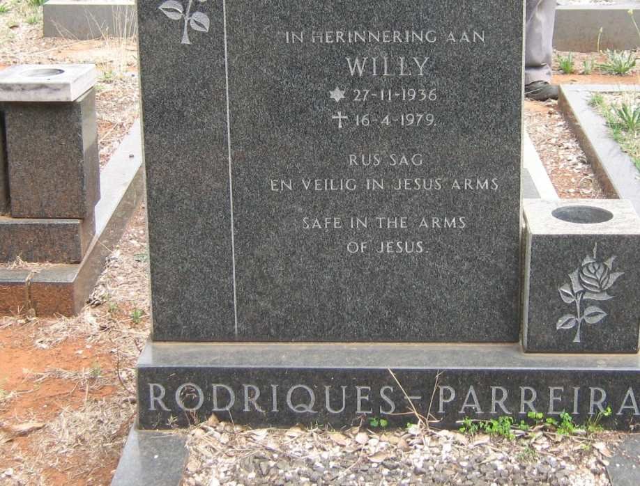PARREIRA Willy, RODRIQUES 1936-1979