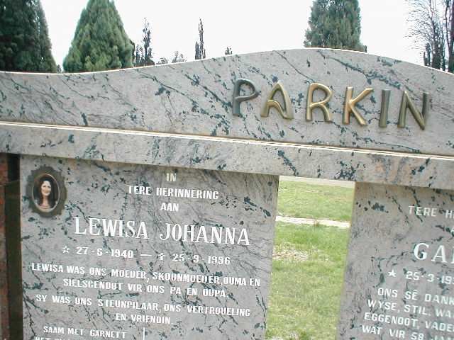 PARKIN Lewisa Johanna 1940-1996