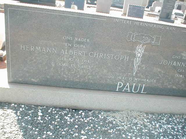 PAUL Hermann Albert Christoph 1911-1973