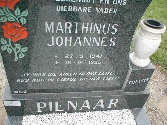 PIENAAR Marthinus Johannes 1941-1995