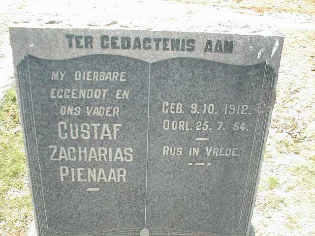 PIENAAR Gustaf Zacharias 1912-1954