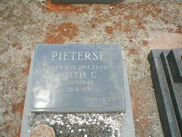 PIETERSE Willie G. 1948-1987