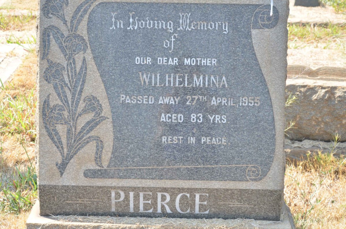PIERCE Lewis John 1908-1984 &amp; Wilhelmina -1955
